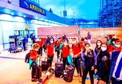 PHOTOS: Morocco arrive Lagos for Aisha Buhari Cup