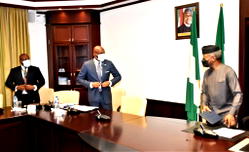PHOTO NEWS: FMDQ group visits VP Osinbajo at Presidential Villa