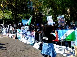 VIDEO: Yoruba nation agitators protest at UN HQ in New York