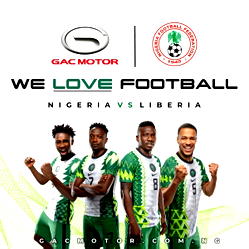GAC Motor Wishes the Super Eagles Success in the 2022 World Cup Qualiﬁers