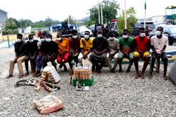 Police burst kidnapping, drugs gangs in Abuja; recover 4 AK 47 rifles, 1,750 rounds of live ammunition