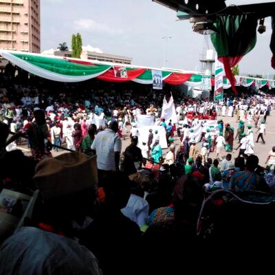 As the Peoples Democratic Party, PDP’s National Convention gets underway, below are images from the Eagles Square venue: