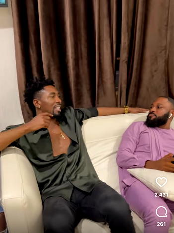 VIDEO: Tega’s husband spotted with Boma, Ubifranklin, Jaypaul