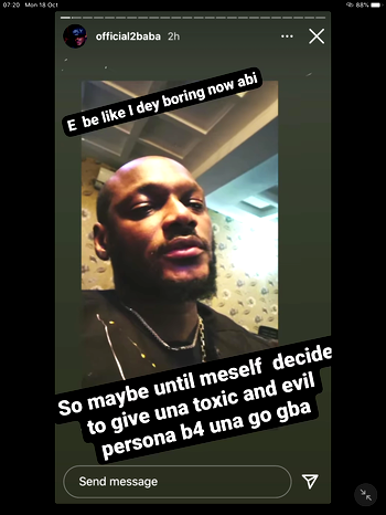 2Baba is Angry: But ‘una no fit make me crase’