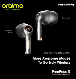 oraimo FreePods 3 comes with a first of its kind feature