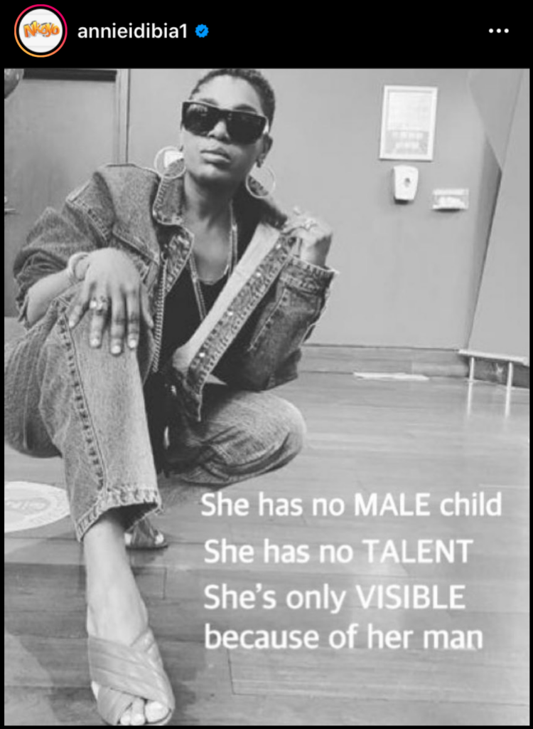 Annie Idibia deactivates Instagram account, returns with cynic post