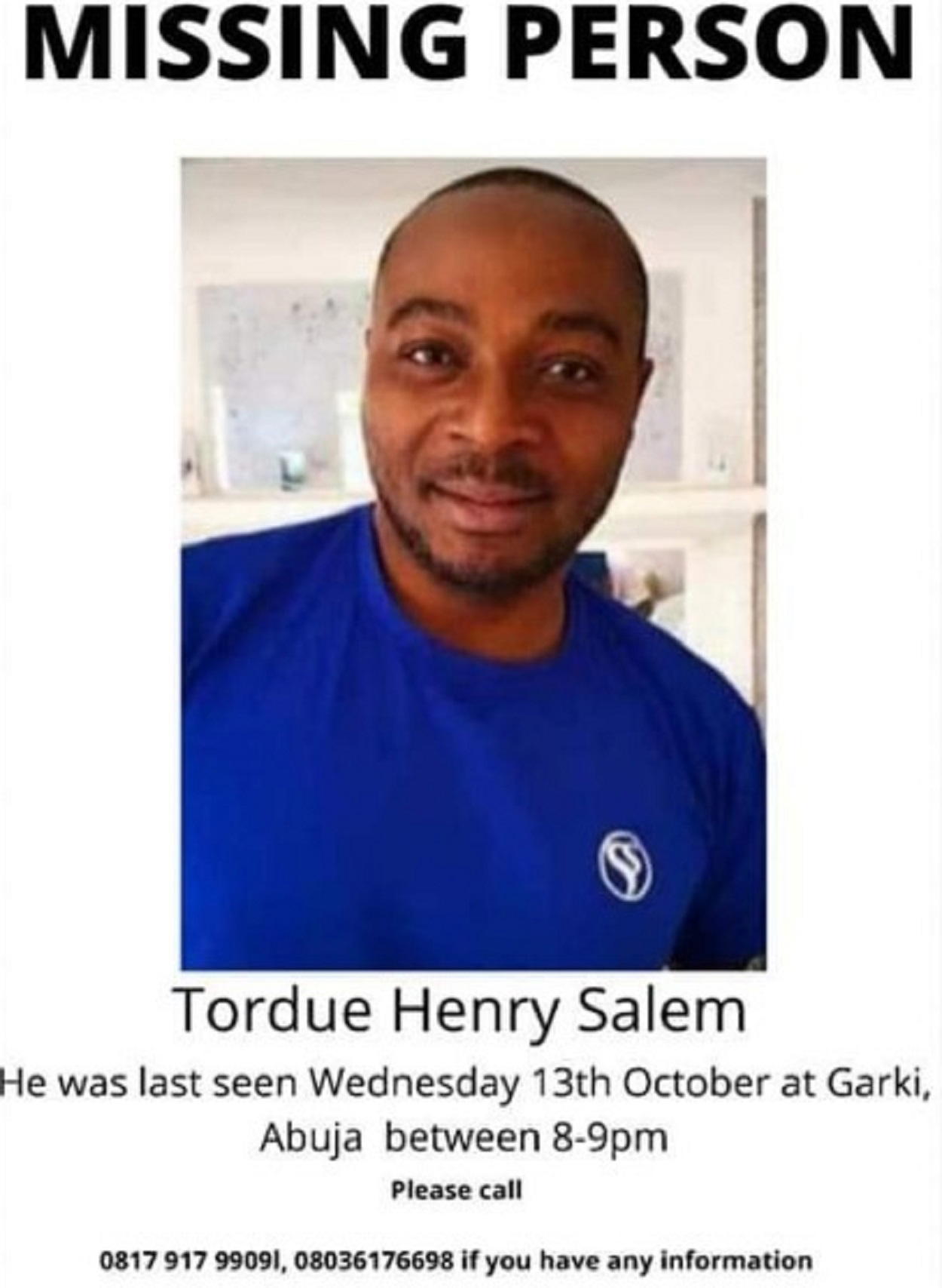 Day 13: Journalists storm Police Headquarters for missing Tordue Salem