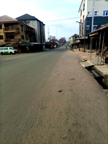 PHOTOS: Empty streets in Umuahia over Nnamdi Kanu