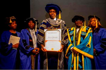 Owonikoko receives Honourary Doctorate from Escae-Benin University