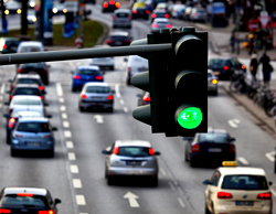 Chaos as Benin City traffic lights collapse