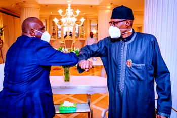 President Buhari, AfREXIM Bank president, meet in Durban