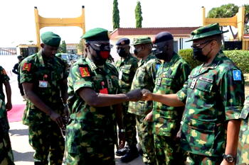COAS tours 1 Division Area of Responsibility; charges troops to be ingenious in tackling insecurity