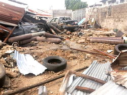 UPDATED: Many feared killed as gas explosion rocks Ladipo in Lagos [photos]