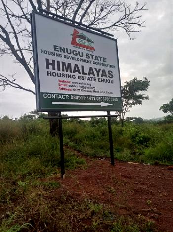 HIMALAYAS: Enugu community, Housing Corporation tango over 115 hectares of land