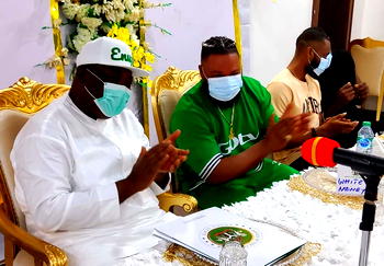 Ugwuanyi receives Whitemoney, confers him with “Ambassador of Enugu State in Creative Arts”