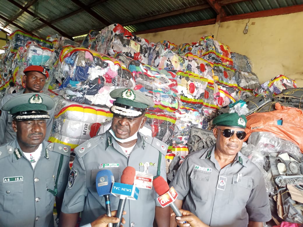 customs 1 Customs arrest 7, seize armoured Lexus, over N300 million contraband goods