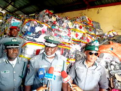 Customs arrest 7, seize armoured Lexus, over N300 million contraband goods