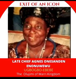 BREAKING: Prominent Itsekiri female leader, Ugbogbo Ebebe is dead