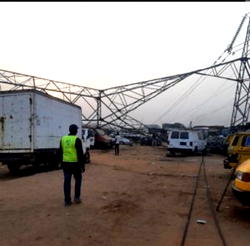 5 electric power towers collapse in Lagos as fire from vandalized pipeline destroyed transmission line