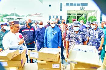 Security: Governor Emmanuel donates vehicles, gadgets to Police