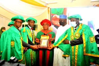 Aisha Buhari, Gambari, Kamoru Yusuf, Indimi others bag KWASU honorary PhD