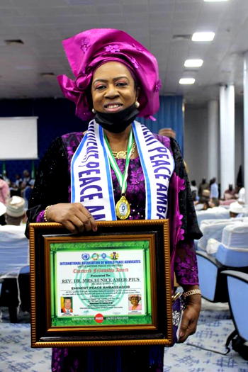 Peaceback Nigeria Project Inducts Dr Ameh-Pius As Ambassador Of Peace