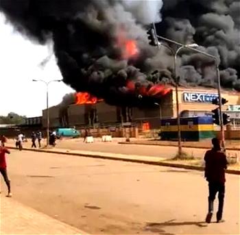 Fire razes Abuja’s Next Cash and Carry store as FCT launches probe