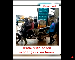 VIDEO: Okada with seven passengers surfaces