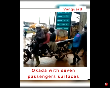 VIDEO: Okada with seven passengers surfaces