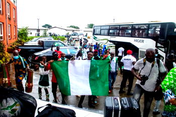 AFCON 2022: Amb Olonisakin storms Garoua, plans maximum support for Super Eagles