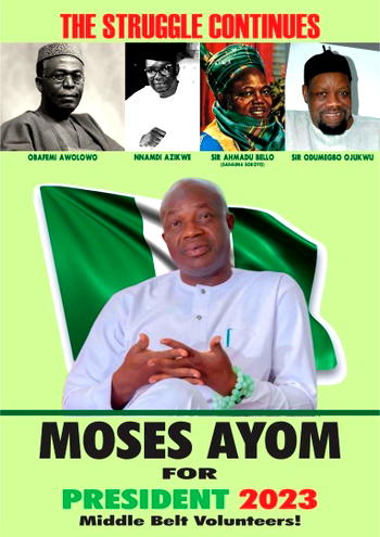 2023: Ayom’s Presidential election posters flood Abuja
