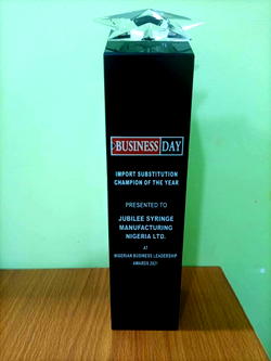 Jubilee Syringe awarded Import Substitution Champion of the Year