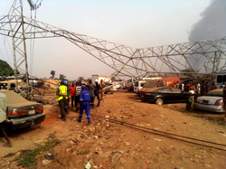 Double tragedies in Alimosho as NNPC pipeline explodes, high cable tension mast collapses