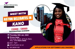 [Advertorial] Applications are now open at Aston University for September 2022 and between £2000-£8000 scholarships available!