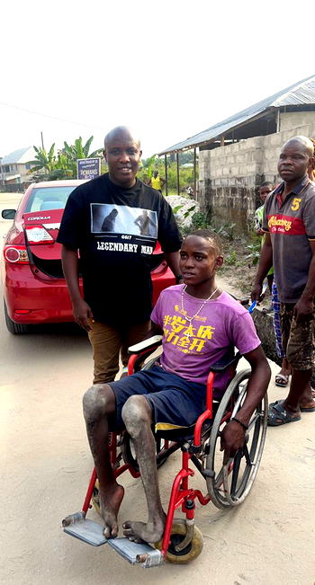 Sly Foundation gifts wheelchair to deaf, dumb, lame man in Delta