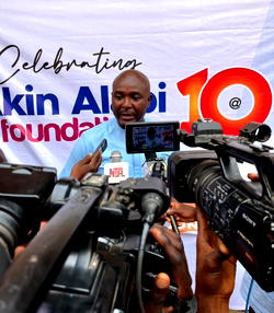 Akin Alabi Foundation celebrates 10th year anniversary, empowers 80 people , other 200 benefits from 250 Million monthly empowerment program.