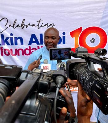Akin Alabi Foundation celebrates 10th year anniversary, empowers 80 people , other 200 benefits from 250 Million monthly empowerment program.