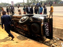 3 dead, as police patrol van crashes into drainage in Abuja