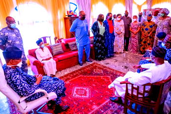 Buhari visits family of late Chief Ernest Shonekan