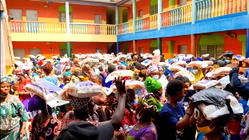 TB Joshua disciples give 250 bags of rice, N1 million to widows in Lagos