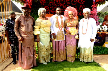 Photos: Chief Mike Loyibo gives out daughter in marriage