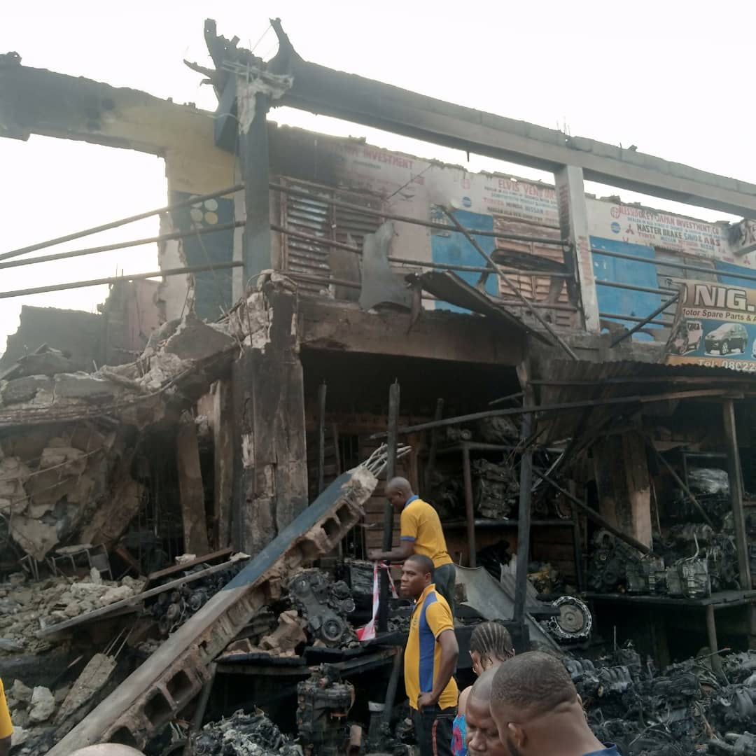 Goods, properties perish as fire guts Ladipo auto parts mart in Lagos again