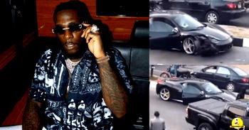 Burna Boy involved in accident with his $282,700 Ferrari