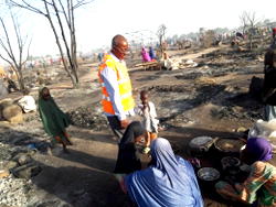 One dead, scores injured as mysterious fire hits IDPs’ camp in Borno