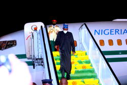 Buhari returns to Abuja after 4 days in Addis Ababa for AU summit