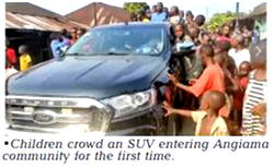 Residents joyful as cars arrive Bayelsa community for first time