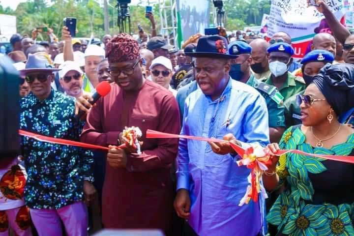 Diri marks 2nd anniversary in office, commissions road projects