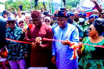 Diri marks 2nd anniversary in office, commissions road projects