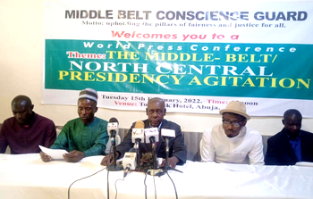 North-Central, not South deserves Presidency, Middle-Belt Group cautions Southern Presidency agitators
