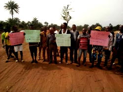 Imo youths protest, shut down oil company